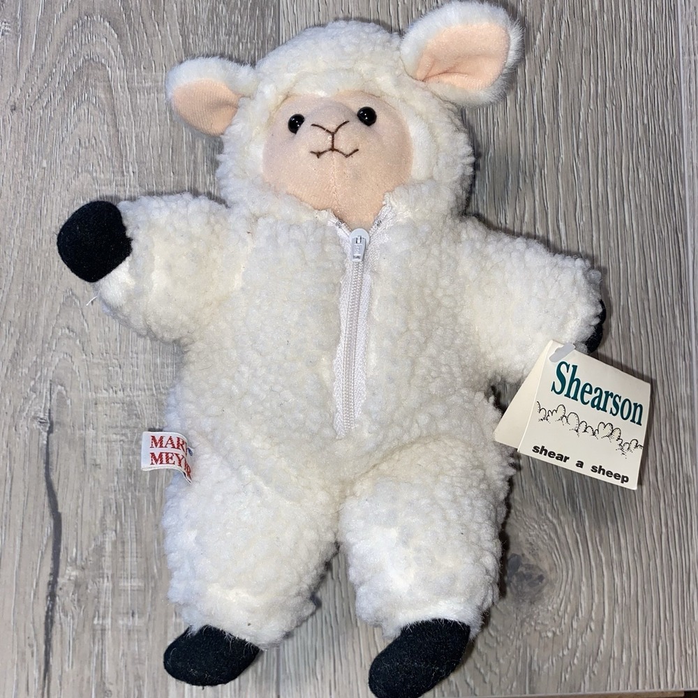 Vintage 1992 Mary Meyer Shearson White Sheep Shear a Lamb in Wool Costume Plush